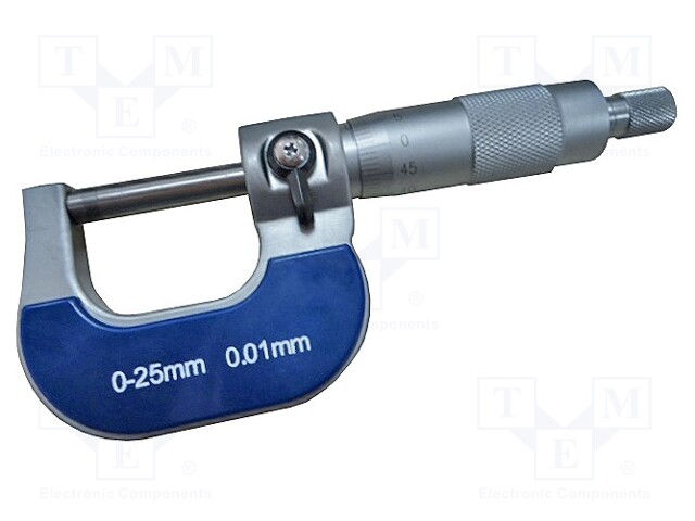 Micrometer screw; Range: 0÷25mm; Package: bag