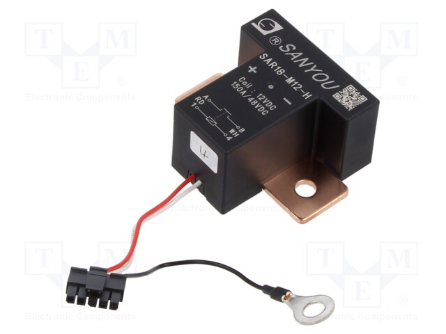 Relay: electromagnetic; SPST; Ucoil: 12VDC; 100A; Series: SAR18-L