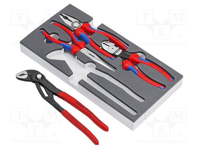 Kit: pliers; in a foam tray