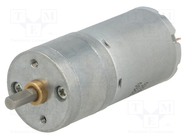 Motor: DC; with gearbox; Medium Power; 12VDC; 2.1A; Shaft: D spring