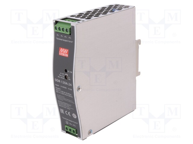 Power supply: DC/DC; 100.8W; 24VDC; 4.2A; 9÷18VDC; Mounting: DIN