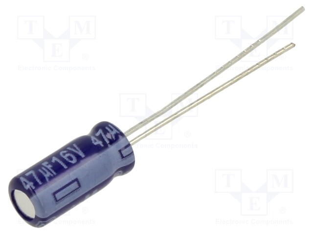 Electrolytic Capacitor, 47 µF, 16 V, M Series, ± 20%, Radial Leaded, 2000 hours @ 85°C