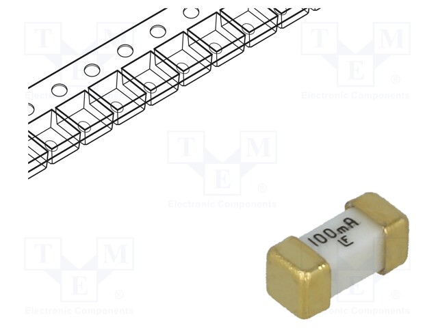 Fuse: fuse; ultra rapid; 100mA; 125V; SMD; ceramic; Case: 2410; 448