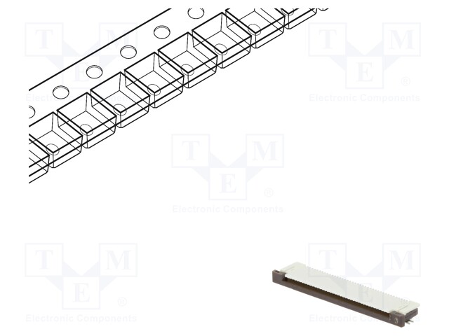 Connector: FFC (FPC); horizontal; PIN: 40; ZIF,top contacts; SMT