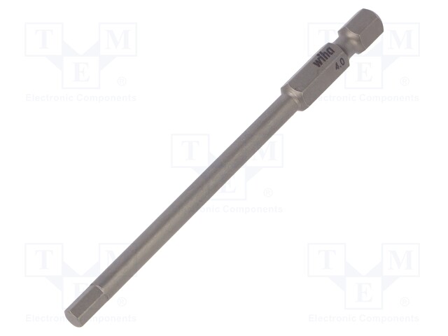 Screwdriver bit; Allen hex key; HEX 4mm; Overall len: 90mm