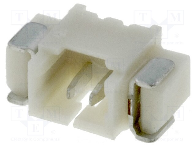 Socket; wire-board; male; 1.25mm; PIN: 2; SMT; 125V; 1A; tinned