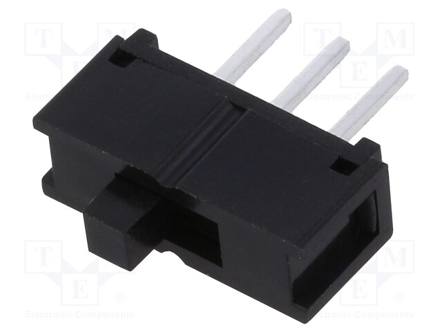 Switch: slide; Pos: 2; SPDT; 0.2A/30VDC; ON-ON; Mounting: THT; 50mΩ