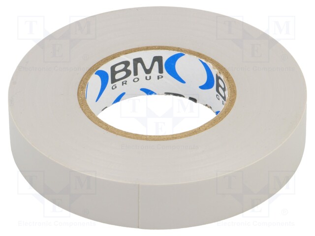 Tape: electrical insulating; W: 15mm; L: 25m; Thk: 0.15mm; grey; 200%