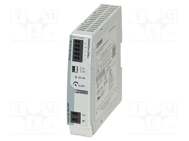 Power supply: switched-mode; Mounting: DIN; IP20