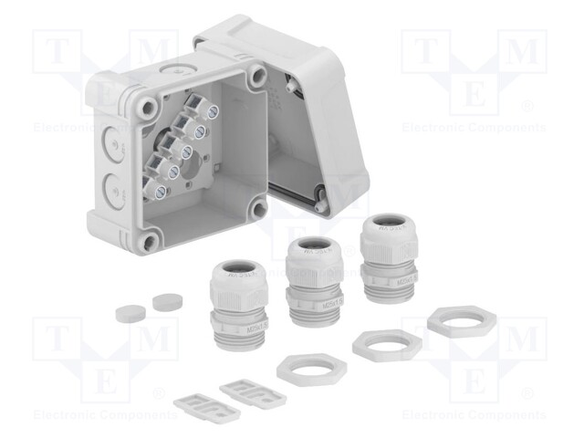 Enclosure: junction box; X: 95mm; Y: 95mm; Z: 72mm; polycarbonate