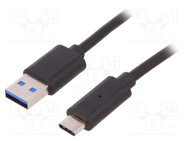 Cable; USB 3.0,USB 3.1; USB A plug,USB C plug; 1.5m