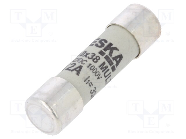 Fuse: fuse; gR; 12A; 1000VDC; cylindrical