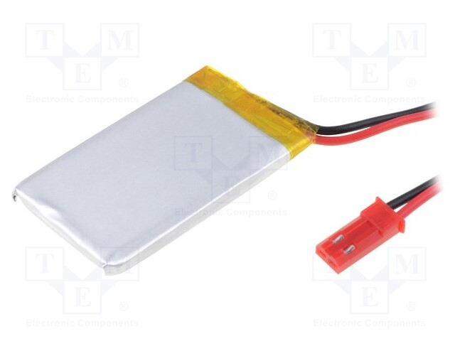 Re-battery: Li-Po; 3.7V; 270mAh; Leads: cables; 3.5x27x45mm