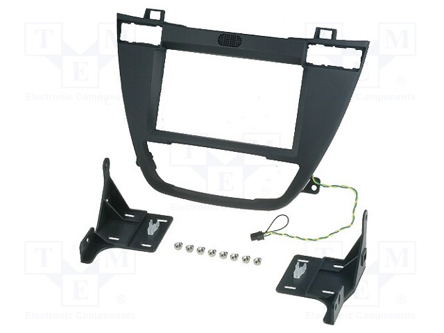 Radio mounting frame; Opel; 2 DIN; black