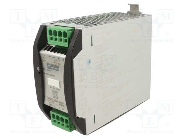 Power supply: switched-mode; 24(24÷28)VDC; 24A; 3x360÷500VAC