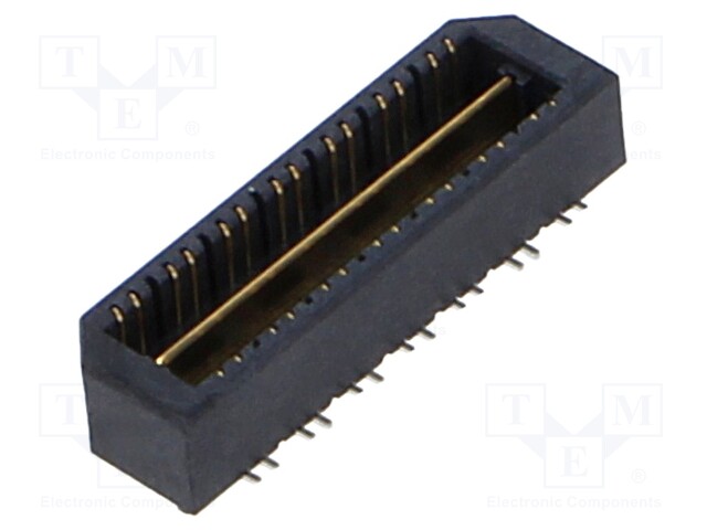 Connector: PCB to PCB; male; PIN: 28; 0.8mm; QTE; gold-plated; SMT