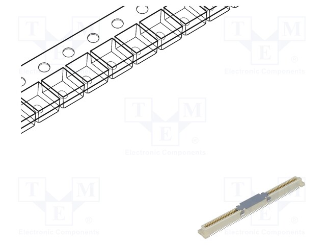 Connector: PCB to PCB; PIN: 120; 0.8mm; H: 3.7mm; Series: BergStak