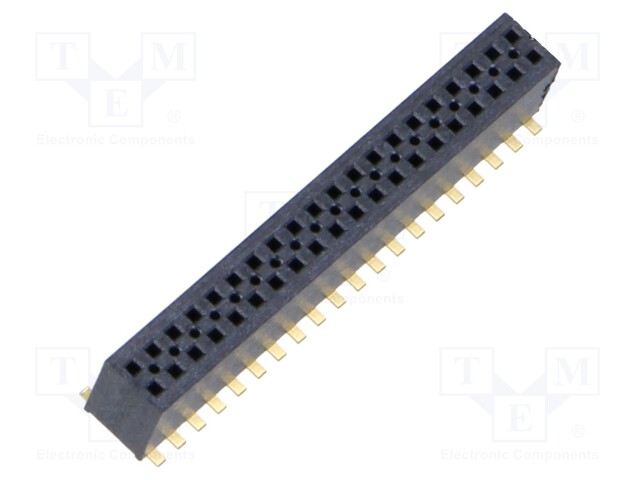 Connector: pin strips; male; PIN: 40; 1.27mm; gold-plated; SMT