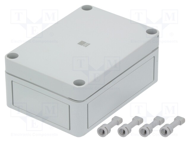 Enclosure: multipurpose; X: 94mm; Y: 130mm; Z: 57mm; PK; light grey