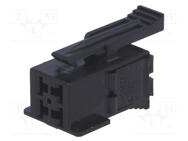 Connector: wire-wire; JPT; plug; female; w/o contacts; PIN: 4; black