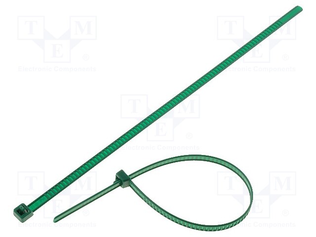 Cable tie; multi use; L: 195mm; W: 4.7mm; polyamide; 245N; green