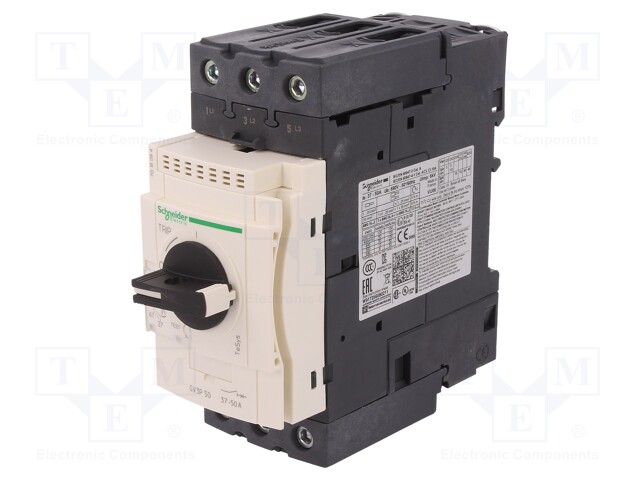 Motor breaker; 22kW; 230÷690VAC; DIN; Overcurrent release: 37÷50A