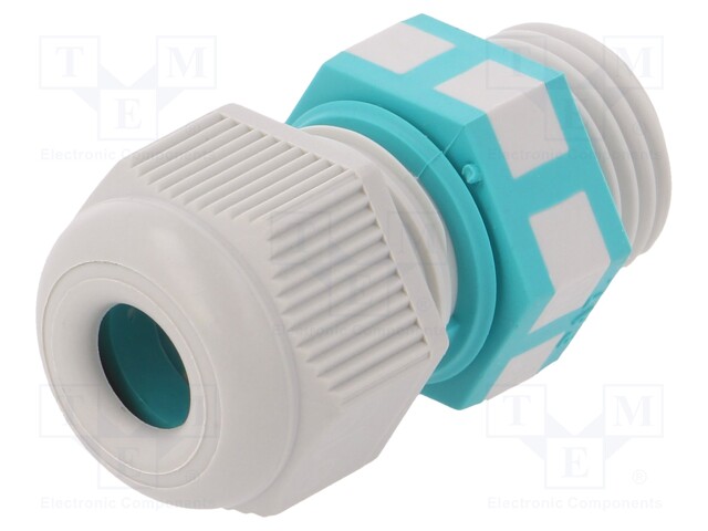 Cable gland; M16; IP68; Mat: polyamide; grey; UL94V-2