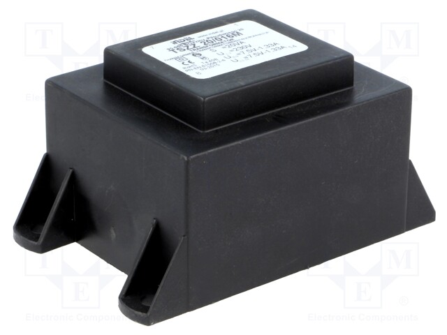 Transformer: encapsulated; 20VA; 230VAC; 7.5V; 7.5V; 1.33A; 1.33A