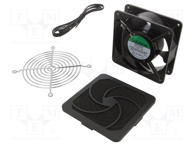 Fan: AC; axial; 230VAC; IP20; 124x124x55mm