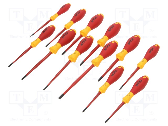 Screwdrivers; Pcs: 12; insulated; 1kVAC