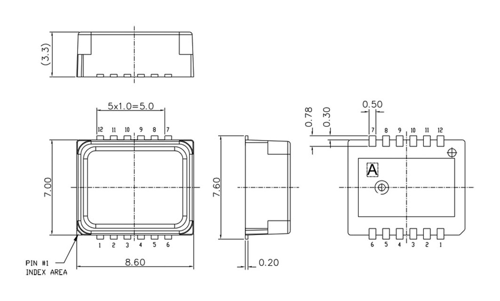 Sensor: accelerometer; Range: -2÷2g; 3÷3.6VDC; -40÷125°C; SMD,SMT