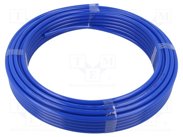 Pneumatic tubing; 6bar; L: 25m; polyetylene; blue