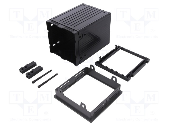 Enclosure: panel; X: 96mm; Y: 96mm; Z: 124mm; ABS + PC,PPO; black