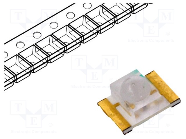 LED; SMD; 1210; yellow green; 100÷150mcd; 3.2x2.4x1.85mm; 35°; 20mA