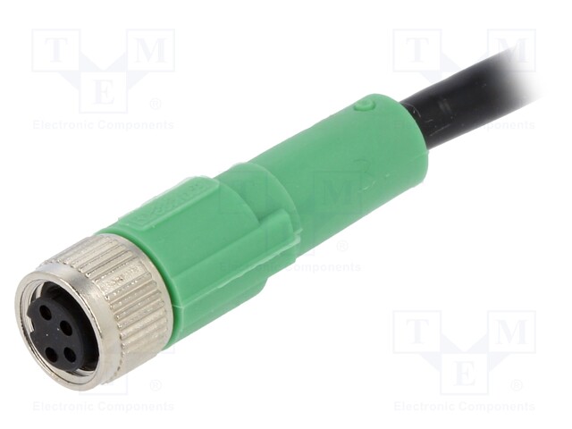 Connection lead; M8; PIN: 4; straight; 3m; plug; 30VAC; 4A; -25÷90°C