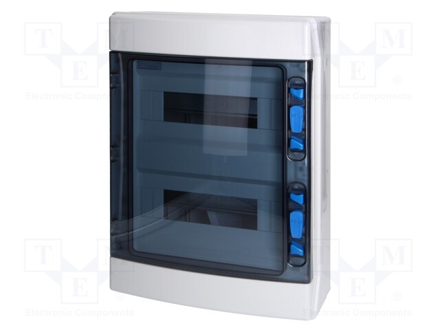 Enclosure: for modular components; IP65; white; No.of mod: 24