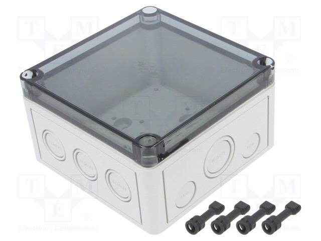 Enclosure: multipurpose; X: 130mm; Y: 130mm; Z: 75mm; TK PC; grey