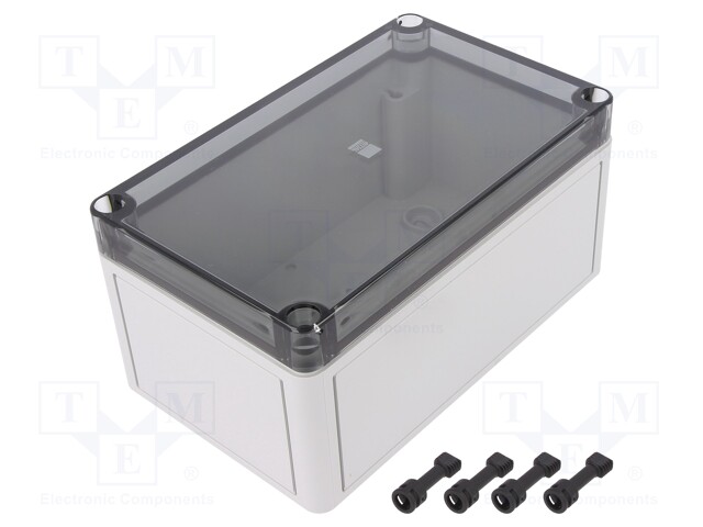 Enclosure: multipurpose; X: 110mm; Y: 180mm; Z: 90mm; PK; light grey