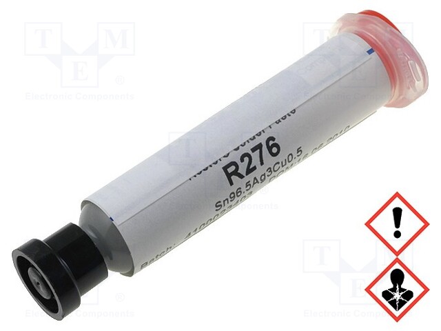 Paste; Sn96,5Ag3,0Cu0,5; lead free; syringe; 35g; 217°C; 14%; 10ml