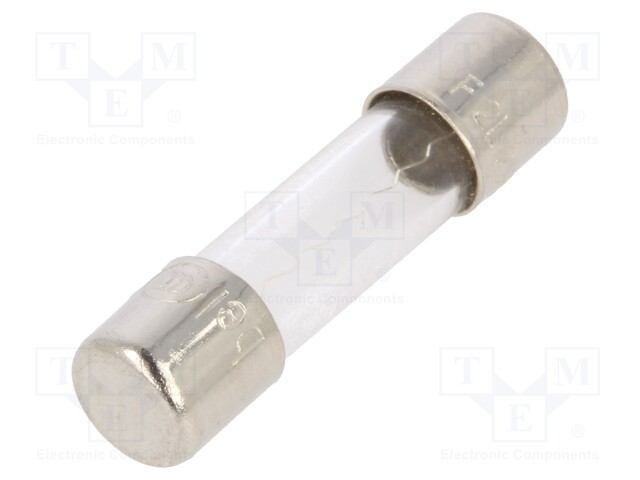 Fuse: fuse; quick blow; 2A; 250VAC; cylindrical,glass; 5x20mm; 5SF