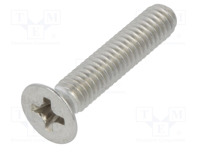 Screw; M4x20; DIN: 965A; Head: countersunk; Phillips; PH3