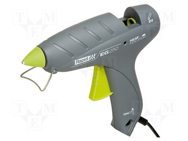 Hot melt glue gun; Ø: 12mm; 230VAC; Power (operation): 25W; 4min