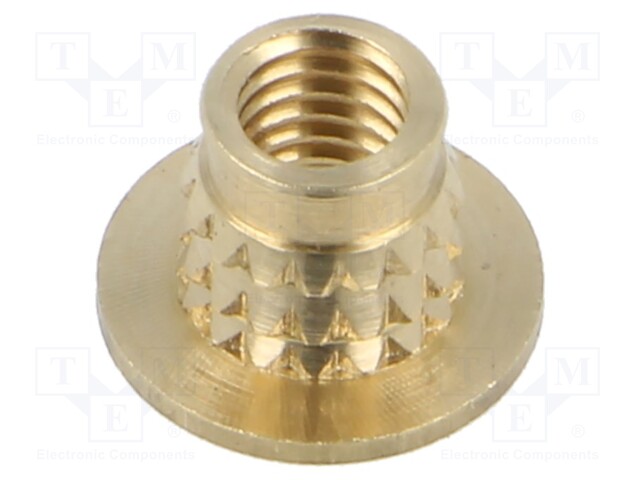 Threaded insert; brass; M5; BN: 37896; L: 6.6mm; MULTISERT®