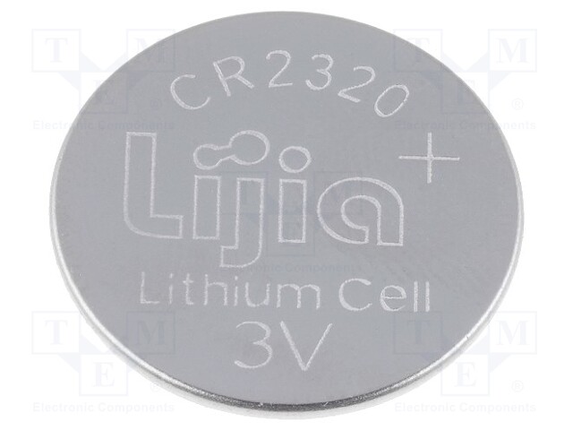 Battery: lithium; 3V; CR2320,coin; Ø23x2mm; 130mAh
