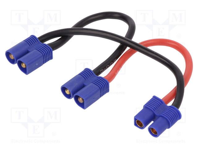 RC accessories: splitter; 100mm; 14AWG; Insulation: silicone