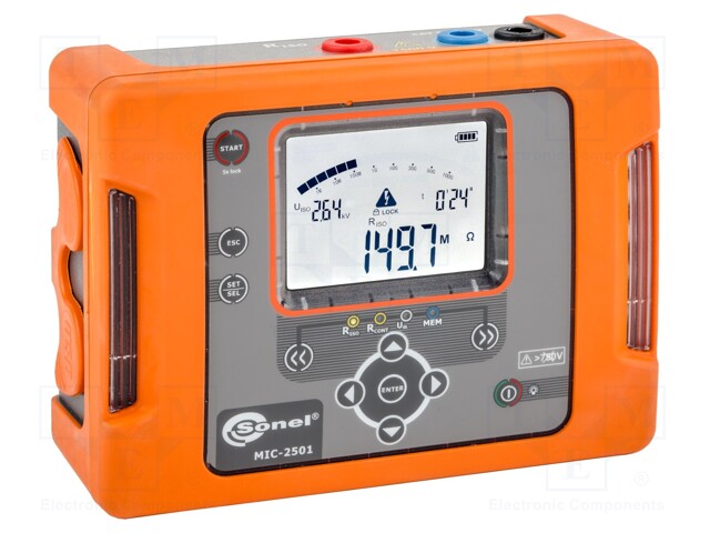 Meter: insulation resistance; LCD,with a backlit; Interface: USB