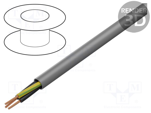 Wire; HELUCONTROL® JZ-520; 3G1,5mm2; unshielded; 300/500V; LSZH