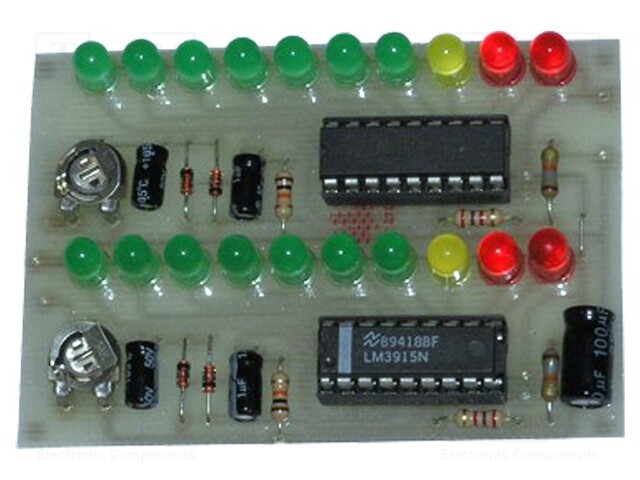 Circuit; stereo level indicator; 12VDC; visual effects