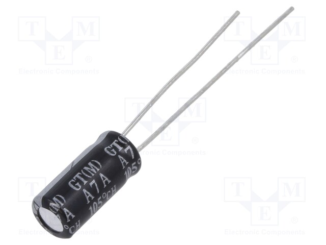 Capacitor: electrolytic; low impedance; THT; 100uF; 25VDC; Ø5x11mm