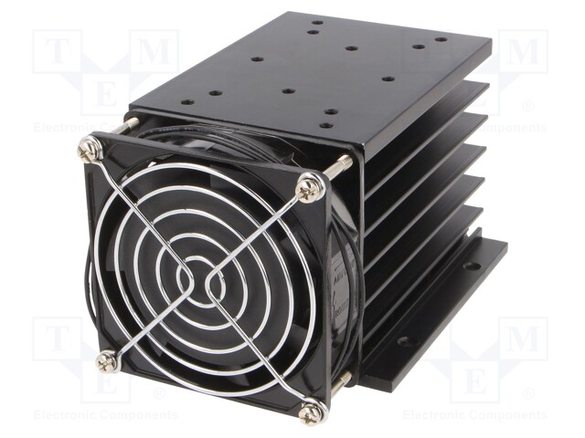 Heatsink: extruded; H; black; L: 125mm; W: 193mm; H: 135mm; aluminium